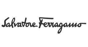 The image shows a logo with the text  Salvatore Ferragamo  in an elegant cursive script, suggesting it is related to the luxury fashion brand.